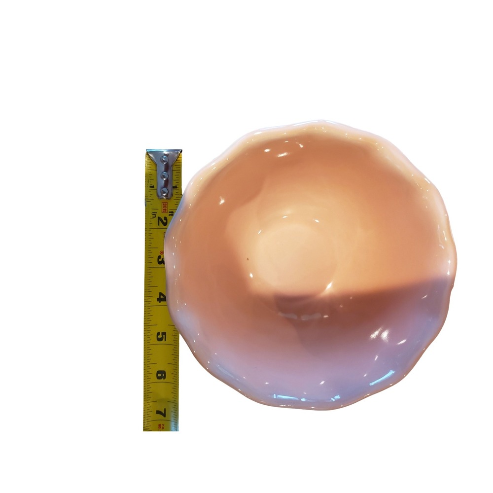 Mary & Martha Grace & Gratitude All Purpose Bowl White Peach Scalloped J1879 - Picture 4 of 4